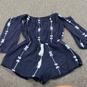 Off the shoulder romper with pockets